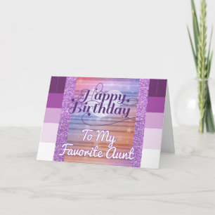 Fijne verjaardag op mijn favoriete tante Card Kaart