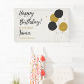 Fijne verjaardag op mijn man op de verjaardag van  spandoek (Insitu)