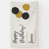 Fijne verjaardag op mijn man op de verjaardag van  spandoek (Verticaal)