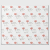 Fijne verjaardag op mijn Roos Afbeelding Cadeaupapier (Vlak)