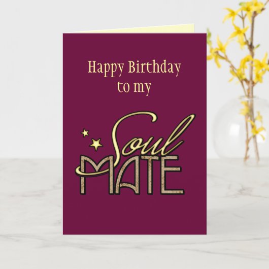 Fijne verjaardag op mijn zigeuner kaart (Gele Bloem)