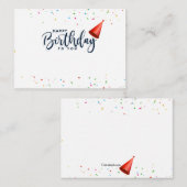 Fijne verjaardag op uw cadeaubon notitiekaartje (Voorkant / Achterkant)