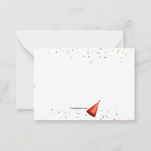 Fijne verjaardag op uw cadeaubon notitiekaartje (Achterkant)