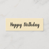 Fijne verjaardag/op uw speciale dag mini visitekaartje (Voorkant)