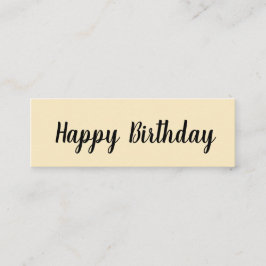 Fijne verjaardag/op uw speciale dag mini visitekaartje