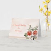 Fijne verjaardag. Oriental Flowers. Kaart (Gele Bloem)