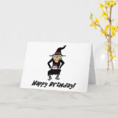 Fijne verjaardag, oude heks Kaart (Gele Bloem)