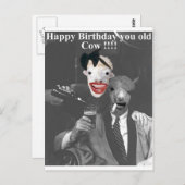 Fijne verjaardag, oude Koe! Briefkaart (Voorkant / Achterkant)