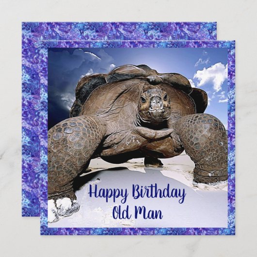 Fijne verjaardag Oude Man Kaart (Voorkant / Achterkant)