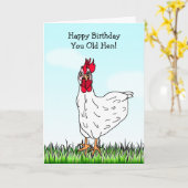 Fijne verjaardag, oude mannen kaart (Gele Bloem)