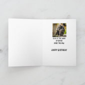 Fijne verjaardag over de helling Funny Sad Gorilla Kaart (Binnen)