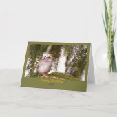 Fijne verjaardag Pap Bird in Tree Kaart (Voorkant)