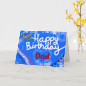 Fijne verjaardag Pap Spitfire Planet CARD Kaart (Gele Bloem)