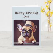 Fijne verjaardag papa Funny Dog Party Time! Kaart (Gele Bloem)