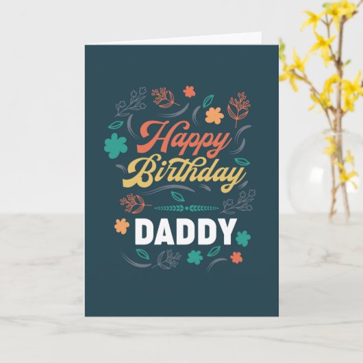 Fijne verjaardag papa kaart (Gele Bloem)