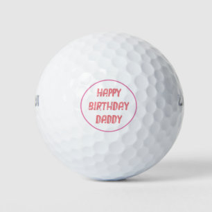 Fijne verjaardag pappa valentijd aangepast golfballen