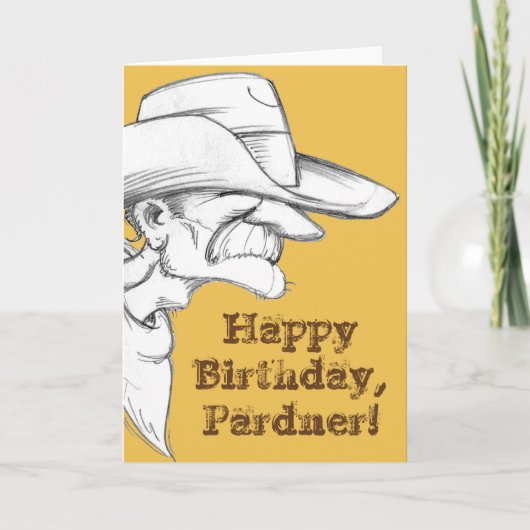 Fijne verjaardag, Pardner! Kaart (Voorkant)