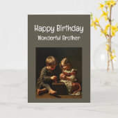Fijne verjaardag, prachtige broer kaart (Gele Bloem)