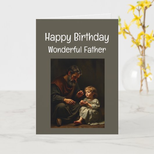 Fijne verjaardag, prachtige vader kaart (Gele Bloem)