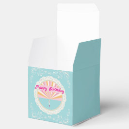 Fijne Verjaardag Pret Party Box, Blauwe Regenboog Bedankdoosjes