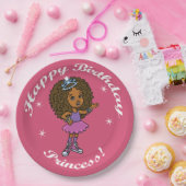 Fijne verjaardag Princess! Papieren Bordje (Feest)