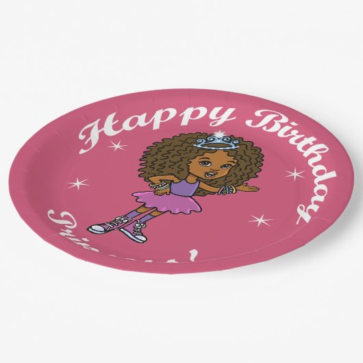 Fijne verjaardag Princess! Papieren Bordje (Gekanteld)