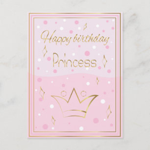 Fijne verjaardag prinses briefkaart