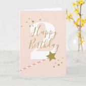 Fijne verjaardag prinses verjaardagskaart 2 kaart (Gele Bloem)