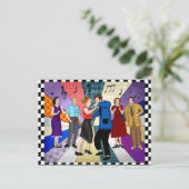 Fijne verjaardag | Retro nostalgie jaren 50 Briefkaart (Staand voorkant)