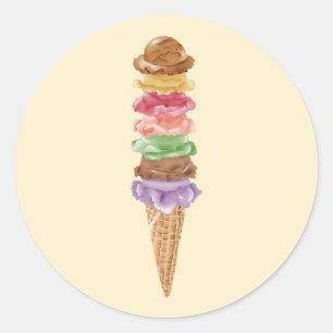 Fijne Verjaardag Ronde Sticker