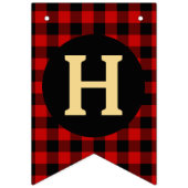 Fijne verjaardag rood en zwart vlaggetjes (Tweede vlag)