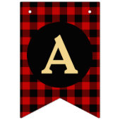 Fijne verjaardag rood en zwart vlaggetjes (Derde vlag)