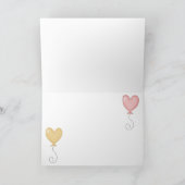 Fijne verjaardag roze ballonnen kaart (Binnen)