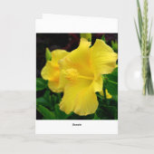 Fijne verjaardag Roze Hibiscus Kaart (Achterkant)