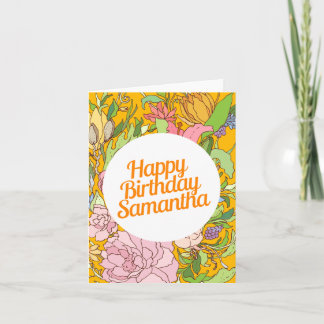 Fijne verjaardag Samantha| Florence Birthday Card Kaart
