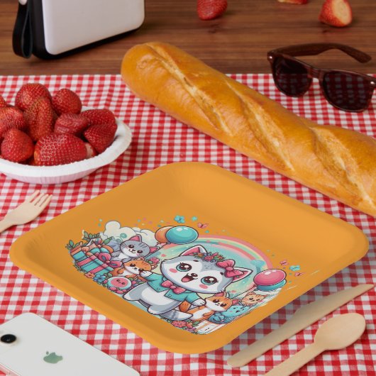 Fijne verjaardag, schatje papieren bordje (Picknick)