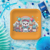 Fijne verjaardag, schatje papieren bordje (Feest)