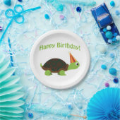 Fijne verjaardag! Schildpad Papieren Bordje (Feest)