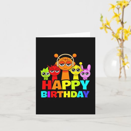 Fijne verjaardag Sprunky! _ Oren Simon Pinki Raddy Kaart (Gele Bloem)