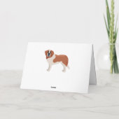 Fijne verjaardag St Bernard Puppy Dog Saint Bernar Kaart (Achterkant)