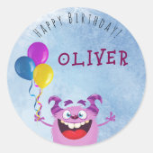 Fijne verjaardag sticker! ronde sticker (Voorkant)