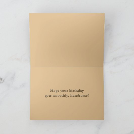 Fijne verjaardag, Straight Edge Razor Kaart (Binnen)