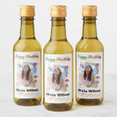 Fijne verjaardag trouwwijn label wijn etiket (Flessen)