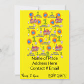 Fijne verjaardag Uitnodiging eerste verjaardag #1 (Achterkant)