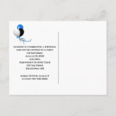 Fijne verjaardag van de ballonnetjes van het feest uitnodiging briefkaart (Achterkant)