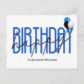 Fijne verjaardag van de ballonnetjes van het feest uitnodiging briefkaart (Voorkant)