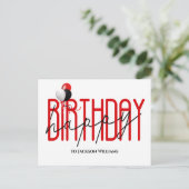 Fijne verjaardag van de ballonnetjes van het feest uitnodiging briefkaart (Staand voorkant)