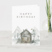 Fijne verjaardag van de Bosenkool in het gebergte  Kaart (Voorkant)