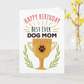 Fijne verjaardag van de hond - Beste Oosterse hond Kaart (Gele Bloem)