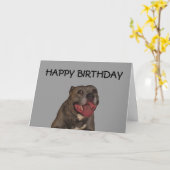 Fijne verjaardag van de hond kaart (Gele Bloem)